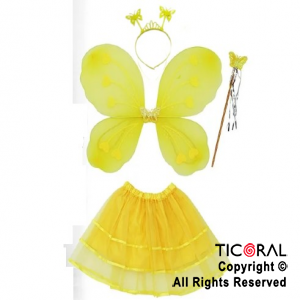 SET MARIPOSA AMARILLO 4 PIEZAS x 1